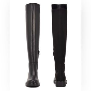 Nine West Tread Over The Knee Lug Sole Boots black, size 7. New